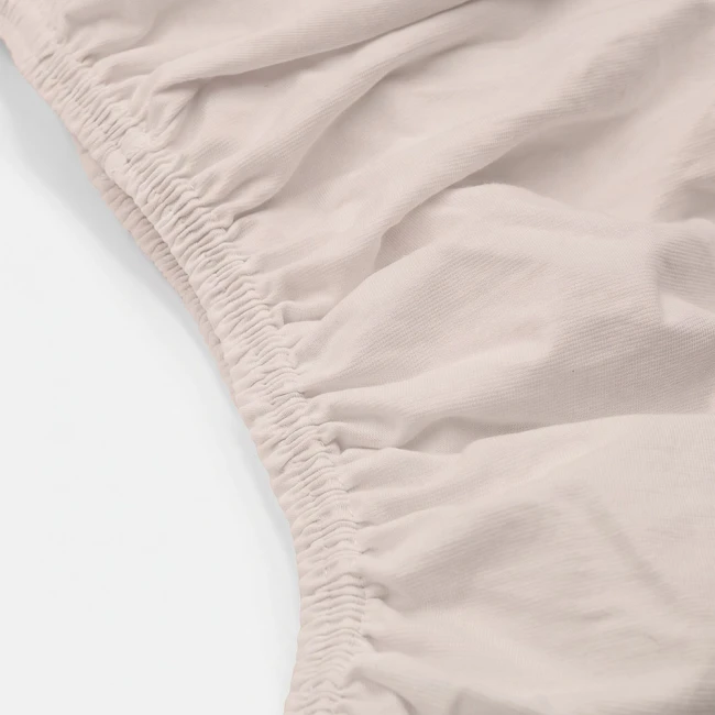 Prześcieradło jersey z elastanem z gumką 160x200 beżowe, 190 g/m2