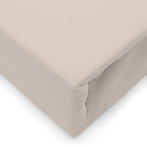 Prześcieradło jersey z elastanem z gumką 140x200 beżowe, 190 g/m2