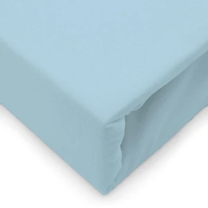 Prześcieradło jersey z elastanem z gumką 160x200 niebieski, 190 g/m2