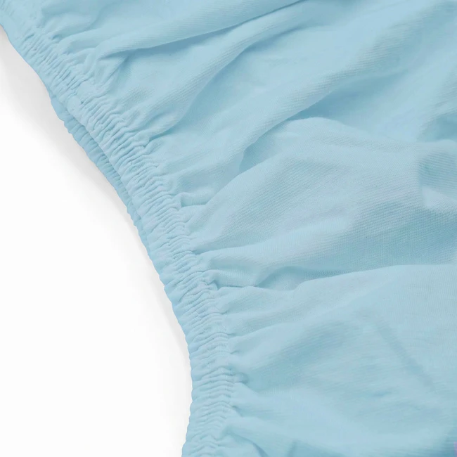 Prześcieradło jersey z elastanem z gumką 160x200 niebieski, 190 g/m2