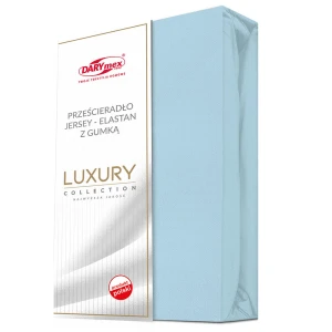 Prześcieradło jersey z elastanem z gumką 90x200 niebieski, 190 g/m2