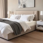 Prześcieradło jersey z elastanem z gumką 200x220 ecru, 190 g/m2