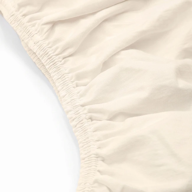 Prześcieradło jersey z elastanem z gumką 200x220 ecru, 190 g/m2