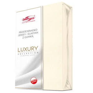 Prześcieradło jersey z elastanem z gumką 180x200 ecru, 190 g/m2