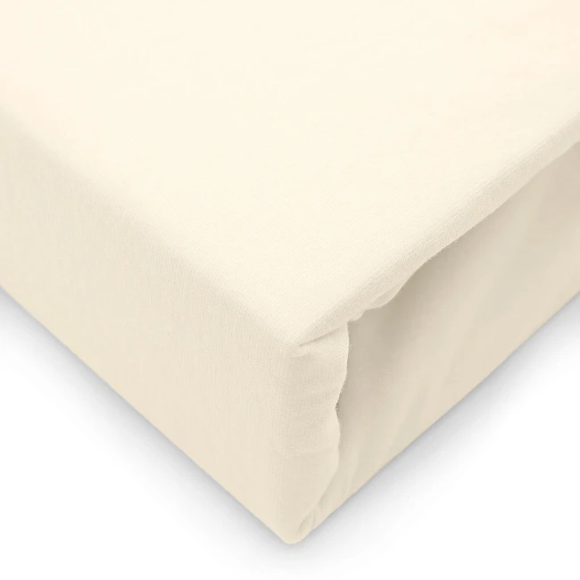Prześcieradło jersey z elastanem z gumką 180x200 ecru, 190 g/m2