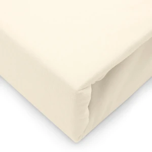 Prześcieradło jersey z elastanem z gumką 160x200 ecru, 190 g/m2