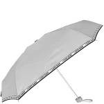 Mini parasol w kolorze szarym z nadrukiem I LOVE RAIN na czarnej taśmie. Otwarty, z metalowym stelażem i uchwytem. Idealny do noszenia w torebce, chroni przed deszczem. Prosty design, funkcjonalny i kompaktowy.