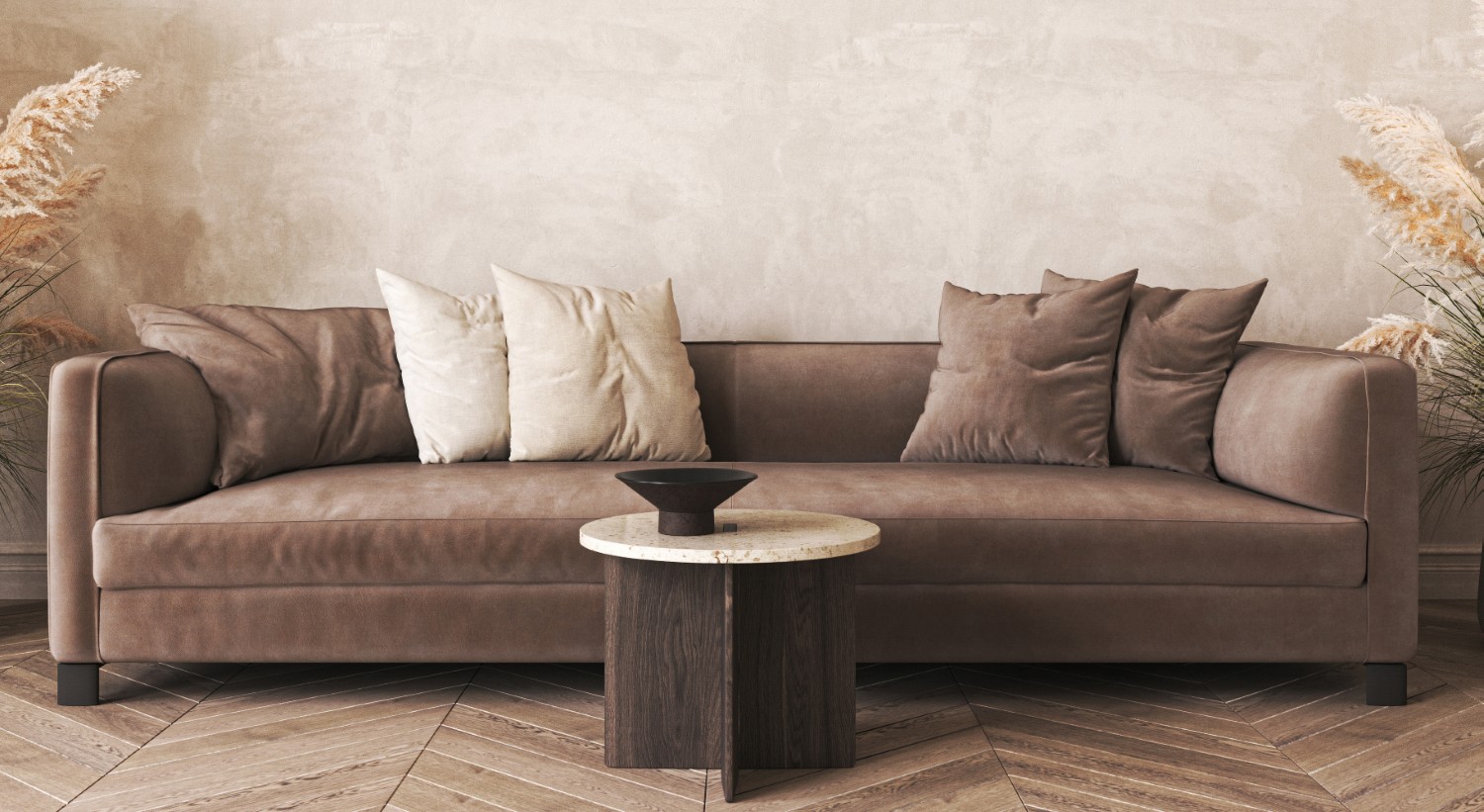 bezowo brazowy salon