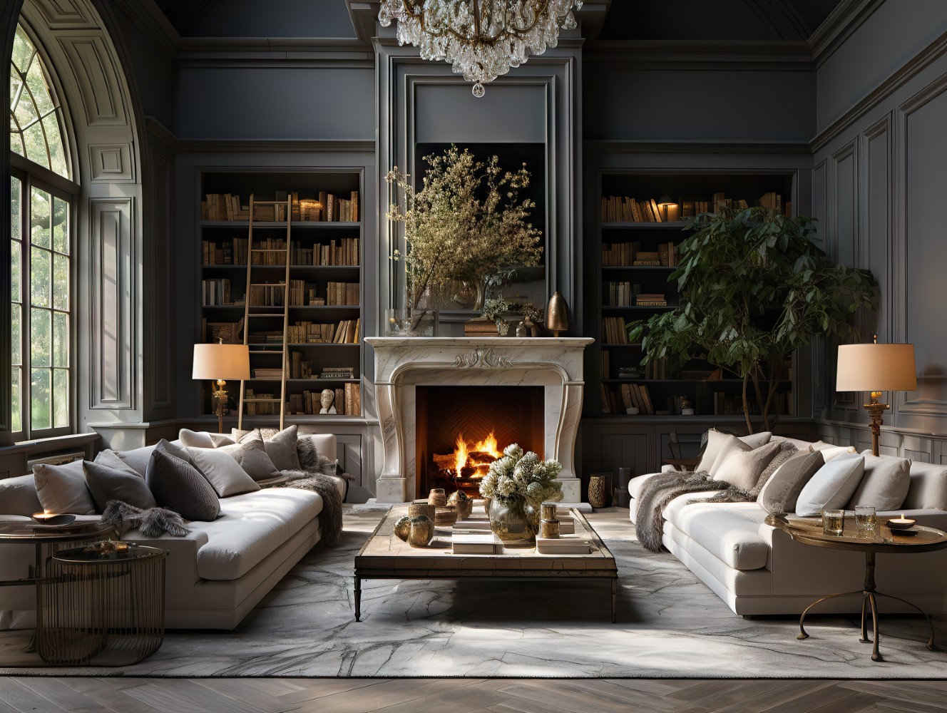 focal point styl nowojorski salon