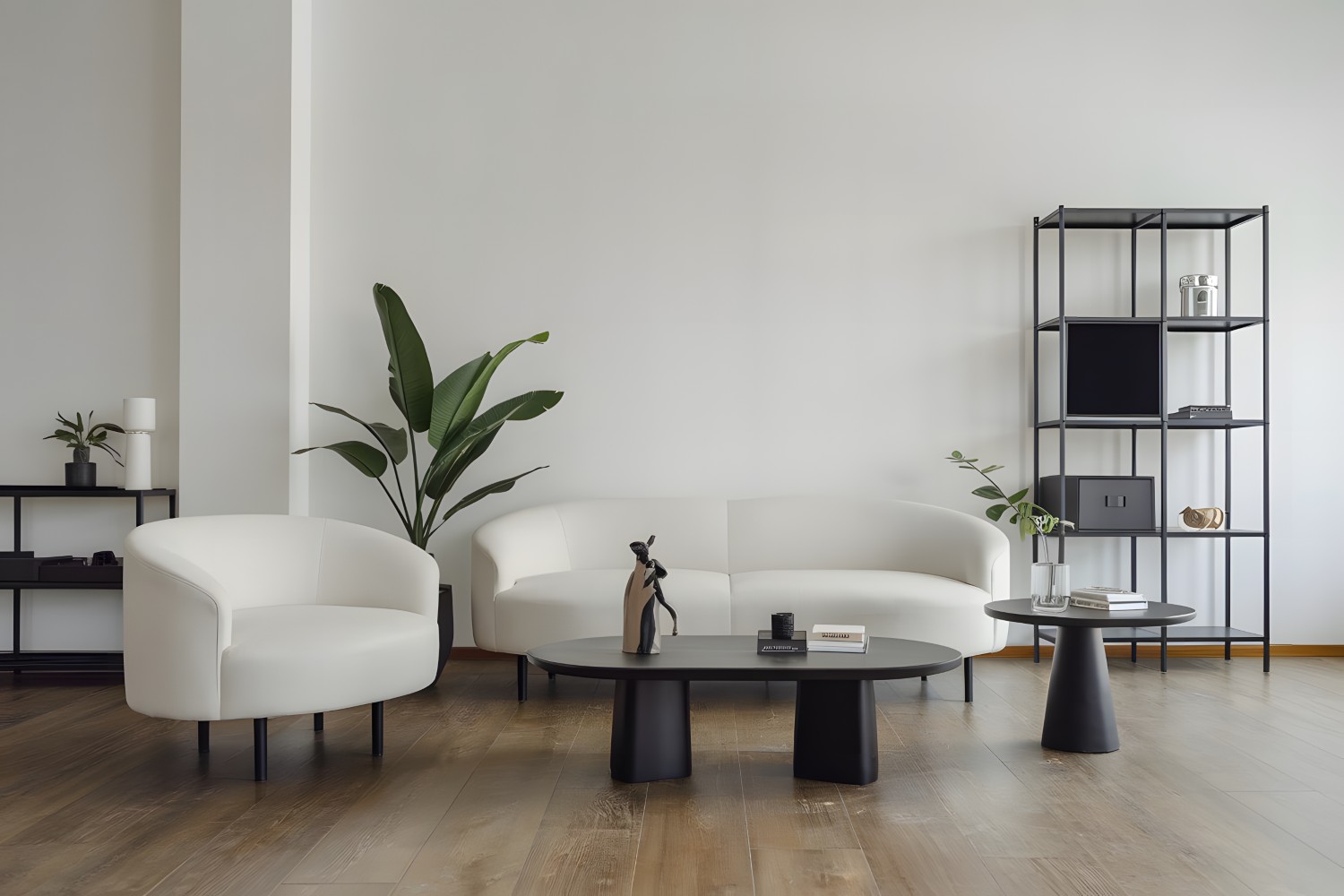 salon minimalistyczny czarny