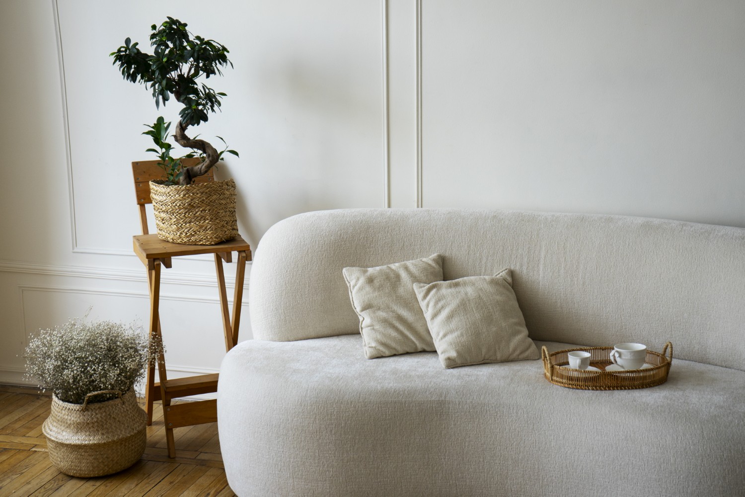 salon minimalistyczny boho