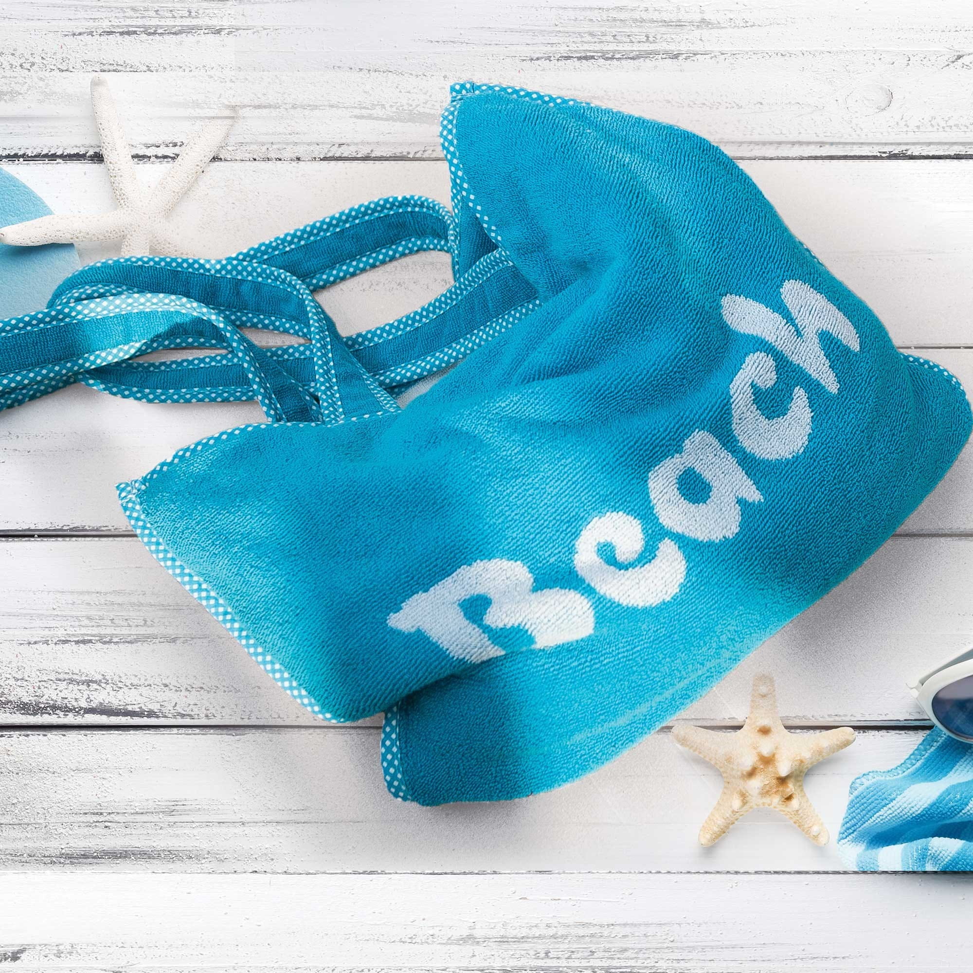 Ręcznik bawełniany plażowy z torbą 100x160 Wakacje, Zwoltex