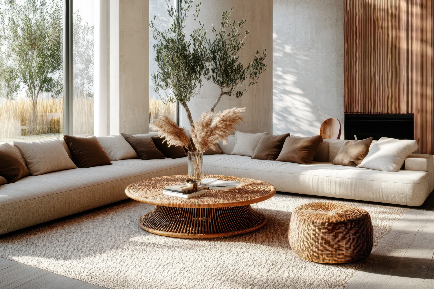 salon modern organic aranzacja